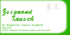 zsigmond kausch business card